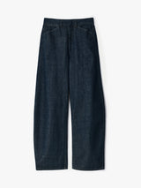 Lemaire - High Waisted Curved Pants in Denim Indigo