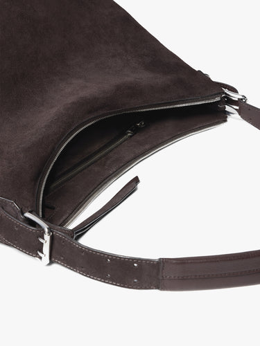 Lemaire - Belted Hobo Bag in Ebony Brown