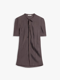 Lemaire - Creased Fitted Shirt in Glossy Brown