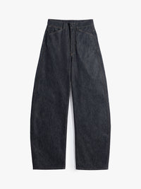 High Waisted Curved Pants in Slate