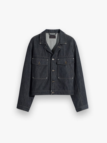 Lemaire - Trucker Jacket with Studs in Slate