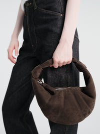 Lemaire - Mini Fortune Croissant Bag in Ebony Brown