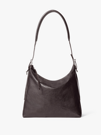 Lemaire - Small Belted Hobo Bag in Dark Chocolate