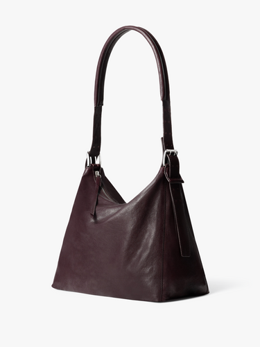 Small Belted Hobo Bag in Chianti