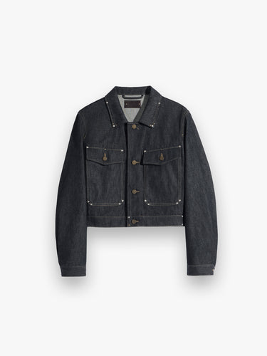 Lemaire - Cropped Blouson With Studs in Slate