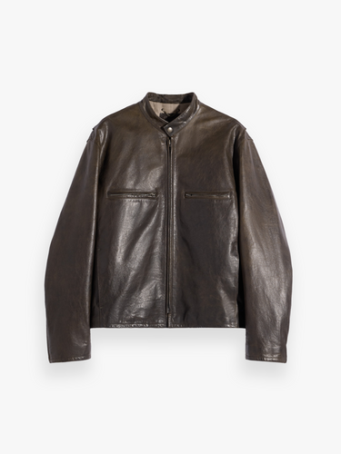 Lemaire - Boxy Biker Jacket in Bronze