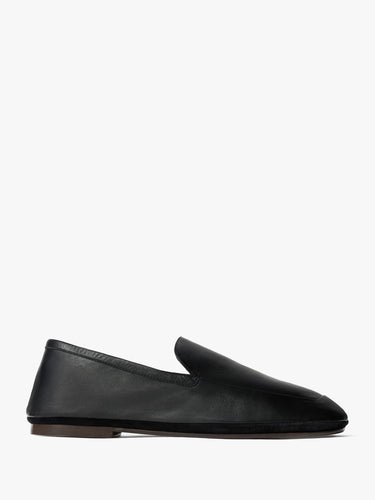 Outdoor Leather Slippers in Black