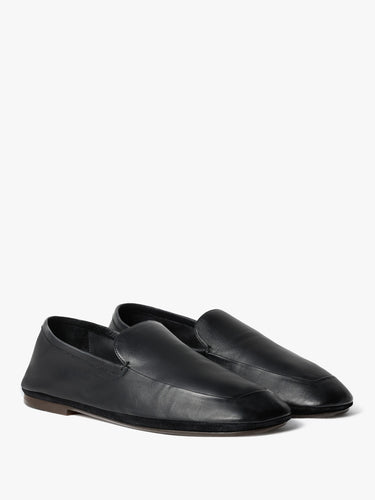 Outdoor Leather Slippers in Black