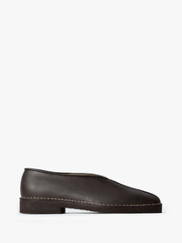 Lemaire - Piped Crepe Slippers in Dark Brown