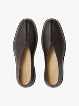 Lemaire - Piped Crepe Slippers in Dark Brown