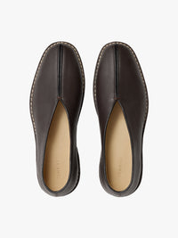Lemaire - Piped Crepe Slippers in Dark Brown