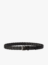 Lemaire - Leather Link Belt 30 in Dark Brown