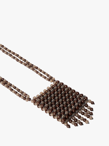 Lemaire - Grigri Necklace in Taupe and Espresso