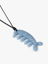 Lemaire - Beluga Gua Sha Necklace in Grey Blue