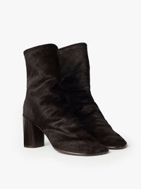 Lemaire - Glove Ankle Boots 80 in Dark Chocolate