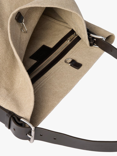 Lemaire - Belted Tote Bag in Dark Linen