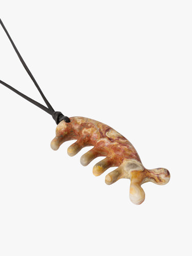 Lemaire - Beluga Gua Sha Necklace in Yellow Snake Jasper