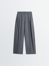 Lemaire - Pleated Tailored Pants in Carbon