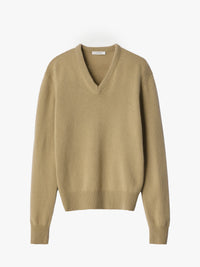 Lemaire - V-Neck Sweater in Cumin