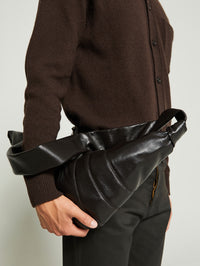 Lemaire - Medium Croissant Bag in Dark Chocolate