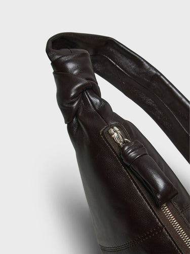 Lemaire - Medium Croissant Bag in Dark Chocolate