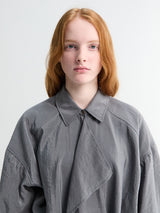 Lemaire - Asymmetrical Shirt Dress in Aluminium