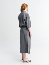 Lemaire - Asymmetrical Shirt Dress in Aluminium