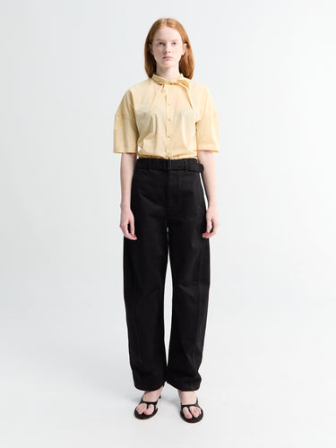 Lemaire - Short Sleeve Shirt With Foulard in Ice Apricot