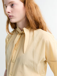Lemaire - Short Sleeve Shirt With Foulard in Ice Apricot