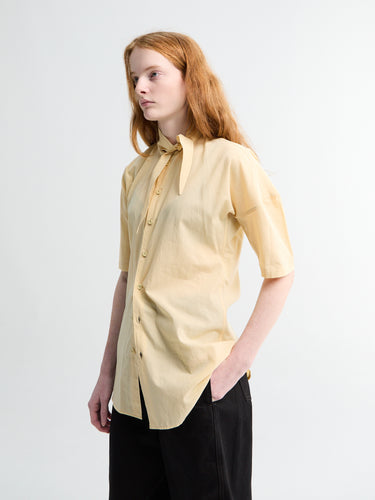 Lemaire - Short Sleeve Shirt With Foulard in Ice Apricot