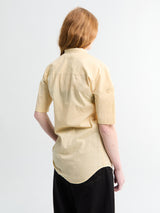 Lemaire - Short Sleeve Shirt With Foulard in Ice Apricot