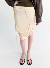 Lemaire - Soft Wrap Skirt in Cream