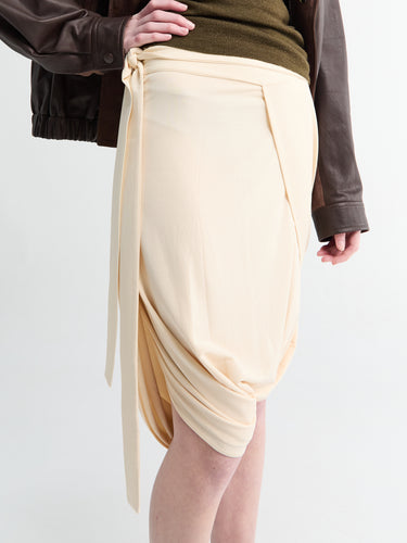 Lemaire - Soft Wrap Skirt in Cream