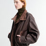 Lemaire - Soft Leather Blouson Jacket in Chocolate