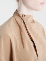 Lemaire - Soft Collar Top in Toffee