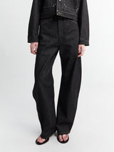 Lemaire - High Waisted Curved Pants in Slate