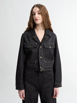 Lemaire - Cropped Blouson With Studs in Slate