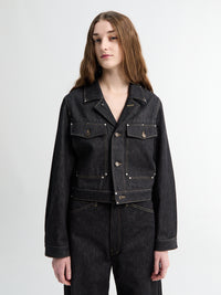 Lemaire - Cropped Blouson With Studs in Slate