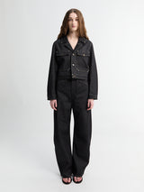 Lemaire - Cropped Blouson With Studs in Slate