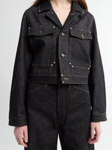 Lemaire - Cropped Blouson With Studs in Slate