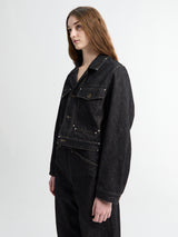 Lemaire - Cropped Blouson With Studs in Slate