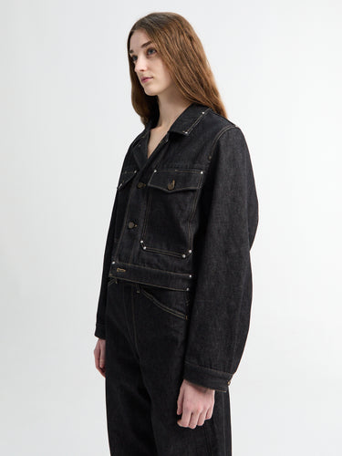 Lemaire - Cropped Blouson With Studs in Slate