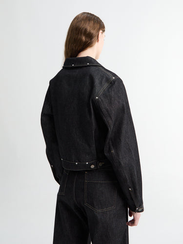 Lemaire - Cropped Blouson With Studs in Slate