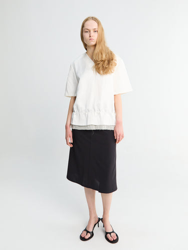 Lemaire - Zipped Skirt in Onyx