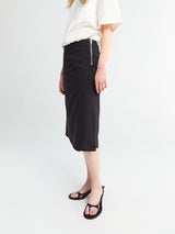 Lemaire - Zipped Skirt in Onyx