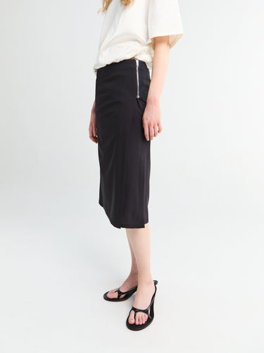 Lemaire - Zipped Skirt in Onyx