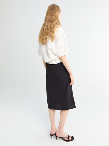 Lemaire - Zipped Skirt in Onyx