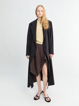 Lemaire - Creased Foulard Skirt in Glossy Brown