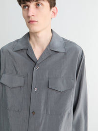 Lemaire - Convertible Collar Shirt in Aluminium