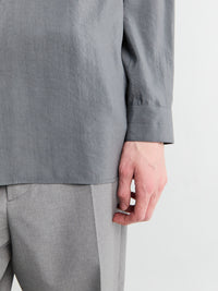 Lemaire - Convertible Collar Shirt in Aluminium